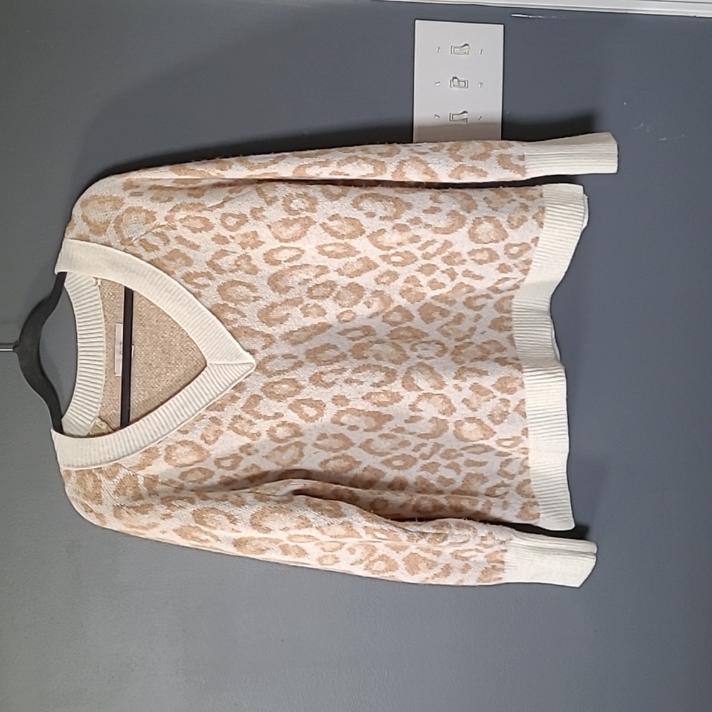 LOFT Animal Print Cozy Oversized Sweater